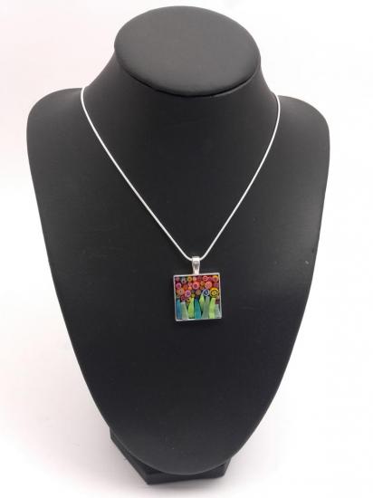 Pendentif en millefiori et smalt de Venise